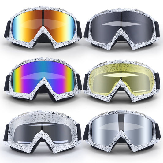 Outdoor Motorcycle Goggles Sheet Face Mask Outdoor Riding Windproof Dust Skiing Cross Country Helmet Goggles