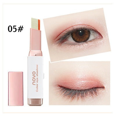 Eyeshadow Stick Stereo Gradient Shimmer Double Color Cream Pen Eye Makeup Cosmetics Tool