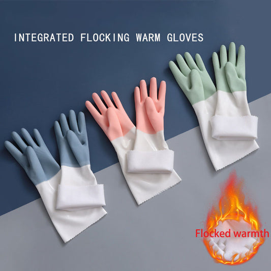 Dishwashing Gloves Durable All-In-One Padded Dishwashing And Clothes Washing Long Thickened Rubber Housework Cleaning Gloves