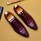 Men's Leather asual business breathable crocodile pattern trendy men's shoes