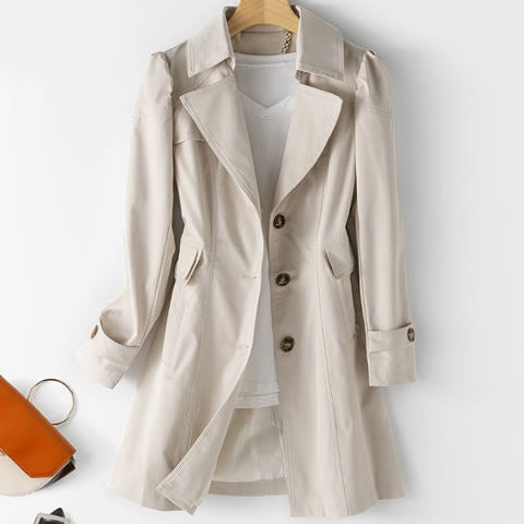 New trench coat for women, slim fit Korean version jacket, spring and autumn oversized versatile top for women