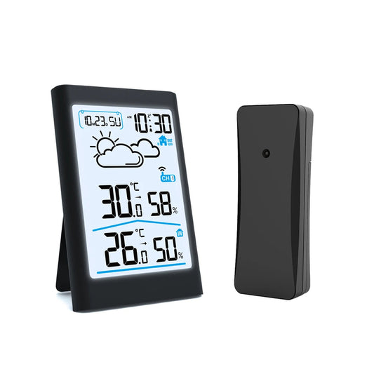 Digital Weather Station Indoor Outdoor Hygrometer Thermometer Wireless Weather Forecast Sensor Alarm Clock Date Backlight