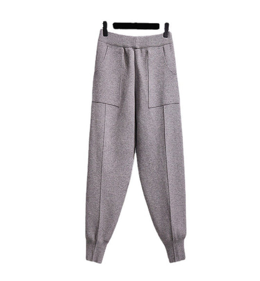 Hot sale fashion style textile fabric cotton comfortable high waist ladies girls wearing Women's Pants casual pants