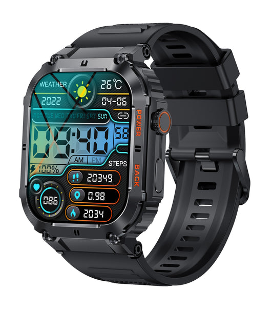 K57PRO call smart watch 1.96 inch IPS square screen all day heart rate monitoring blood pressure blood oxygen super long standby