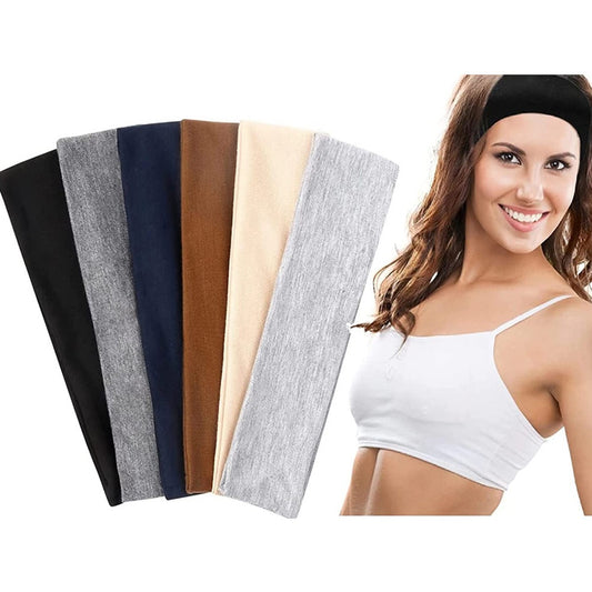 Simple Sports Headband Running Sports Anti Sweating Yoga Headband Unisex Solid Color Single Loop Headband