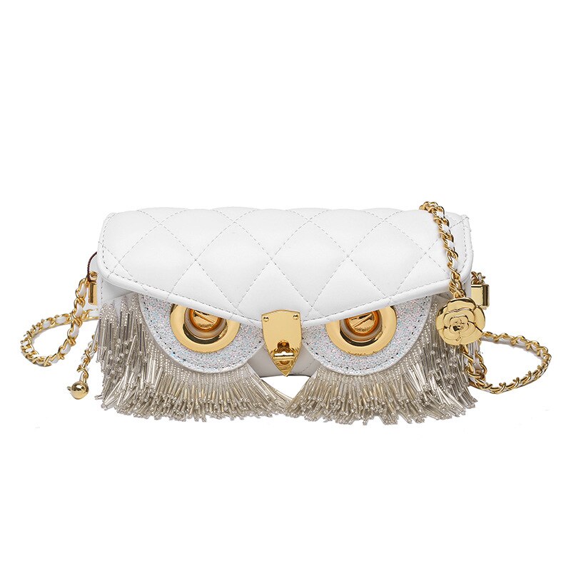 Cute Owl Bags for Women New Luxury Designer Handbag Fashion Tassel Crossbody Bag Leather Animal Print Shoulder Bag Woman