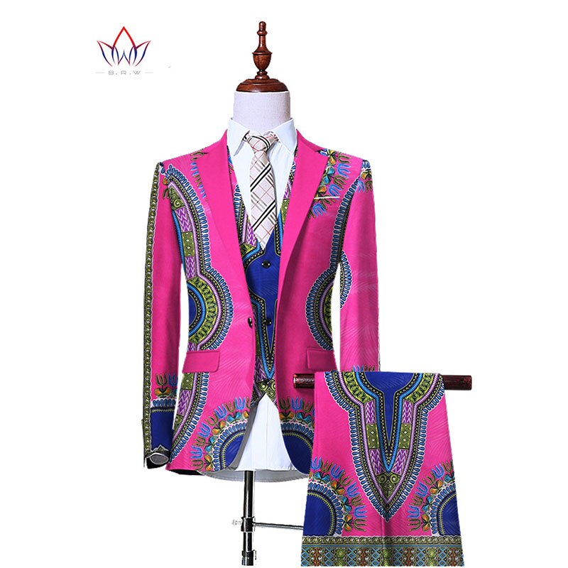 (Jacket+Vest+Pants)Blazers for Men 3 Piece Slim Fit Cowboy Wedding Men Suit Retro Gentleman Mens' African Clothing