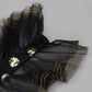 Backless Black Evening Dress Women V Neck Sleeveless Ruffles Sequins Dress Summer New Trendy