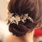 Gold Bridal Hair Comb Pearl Beads Wedding Hair Accessories Women Headpiece Girl's Hair Vine Party Hair Jewelry