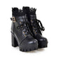 For Women, Lace-up Martens Boots With High Heels And Thick Heels