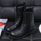 British Martin Boots Women Leather Boots Motorcycle Military Boots