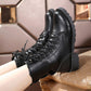 British Martin Boots Women Leather Boots Motorcycle Military Boots