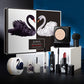 Black And White Swan Makeup Set Cushion bb Cream Makeup Powder Lipstick Seven-piece Gift Box For Beginners