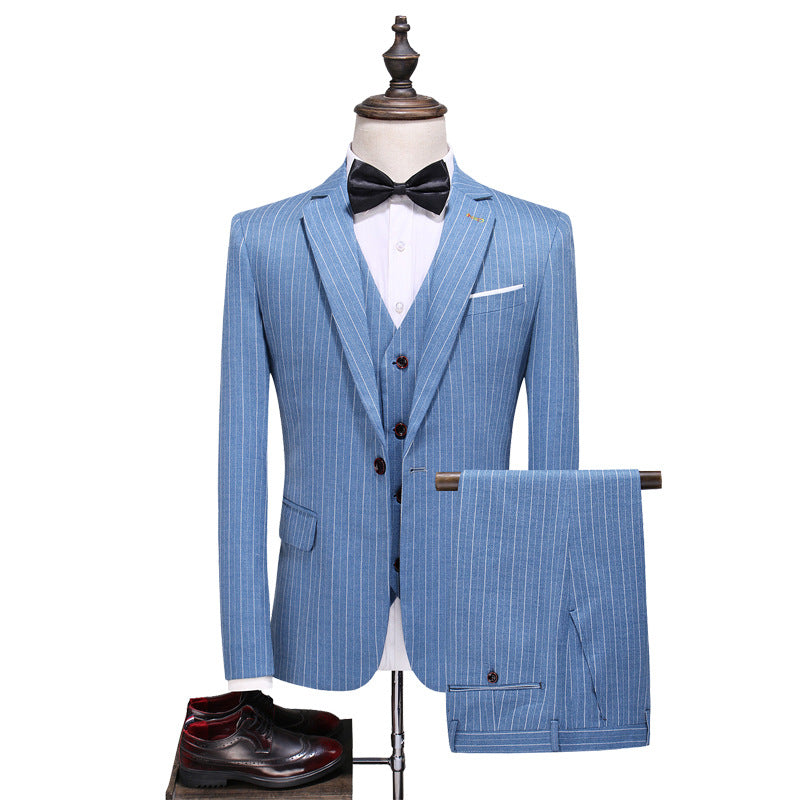 Men's Suits New Large Size Suit Wedding Suit Business Casual Blue Wedding Korean Slim Dress