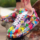 Graffiti White Shoes For Men And Women Casual