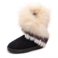 Furry Boots Imitated Rabbit Fur White Snow Boots Tassel Hairy Boots Women'S Boots