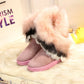 Furry Boots Imitated Rabbit Fur White Snow Boots Tassel Hairy Boots Women'S Boots