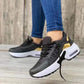 New Large Women's Sports Single Shoes Women's Flying Woven Wedge Heel Round Head Casual Single Shoes