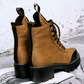 Fashion leather boots with flat bottom flat boots student women's boots rivet Martin boots