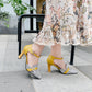 Matching plaid heels