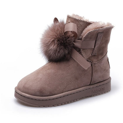 Women Snow  Flat Boots Cotton Shoes
