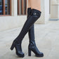 Women's boots high-heeled stovepipe boots
