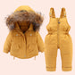 Boys and girls winter down jacket suits