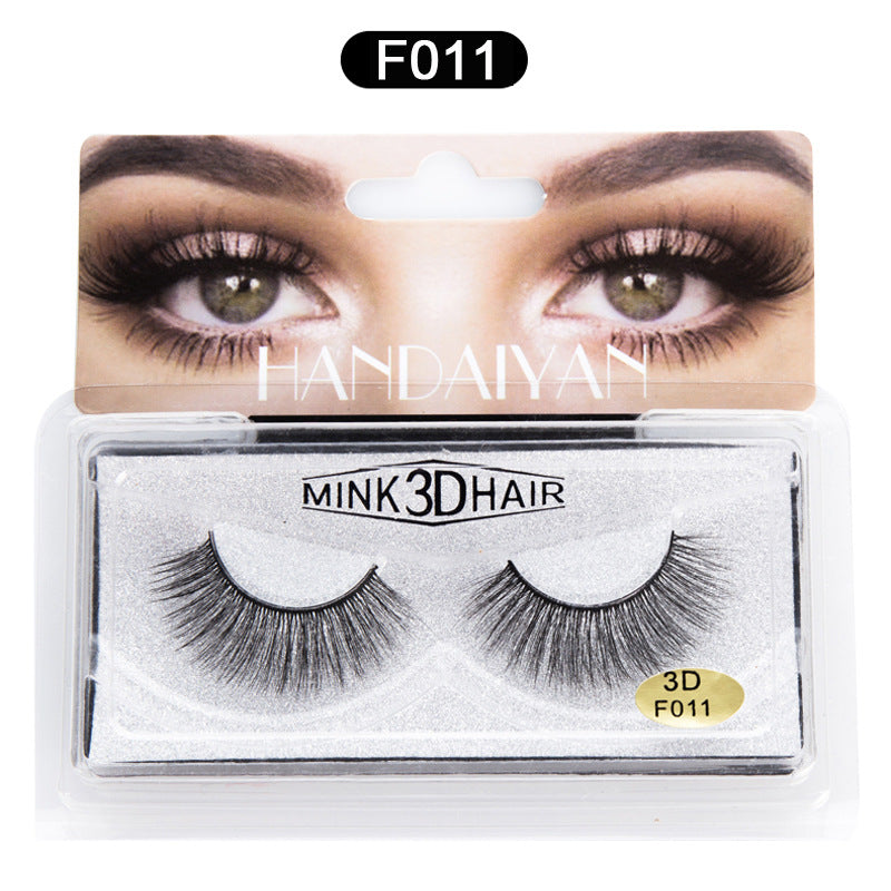 Explosive 3D Mink Hair False Eyelashes Curled Soft Slender Three Dimensional Thick False Eyelashes