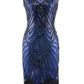 Fringed braid sequin dress