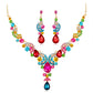 Bridal Necklace Set Fashion High-Grade Crystal Necklace Earring Jewelry Two-Piece Set