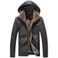 Winter Men Leather Jacket Warm Thick PU Coat Male Thermal Fleece Jackets