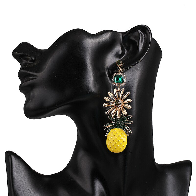 New Design fashion pineapple Earrings for Women