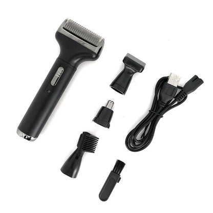 New Men's 4 in 1 Electric Razor Nose Hair Sideburns Knife Trimmer Eyebrow Grooming Set Compound