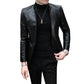 Slim Trend Fashion Brand Simple Leather Jacket Jacket Men