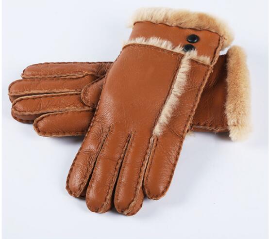 Windproof sheepskin gloves