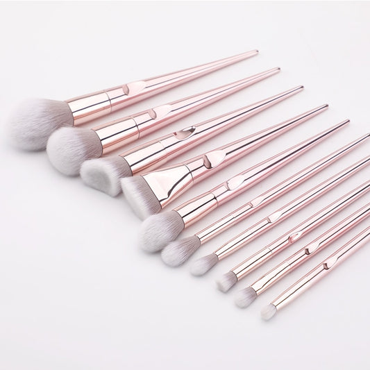 10Pcs Eye Makeup Brushes Set Eye Shadow Eyebrow Sculpting Power Brushes Facial Makeup Cosmetic Brush Tools