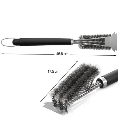 BBQ Grill Barbecue Kit Cleaning Brush Stainless Steel Kitchen Accessories