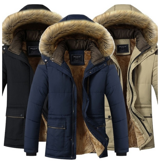 Winter Coat Plus Size Men Jacket Warm Overcoat Outwear Cotton Hooded Down Coat