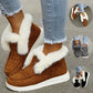 New Large Suede Warm keeping Cotton Shoes Casual Snow Shoes Low top Suede Cotton Shoes Women