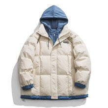 Cotton Clothing Men's  New Tide Thickened Hooded Cotton Jacket Couple Cotton Jacket Men