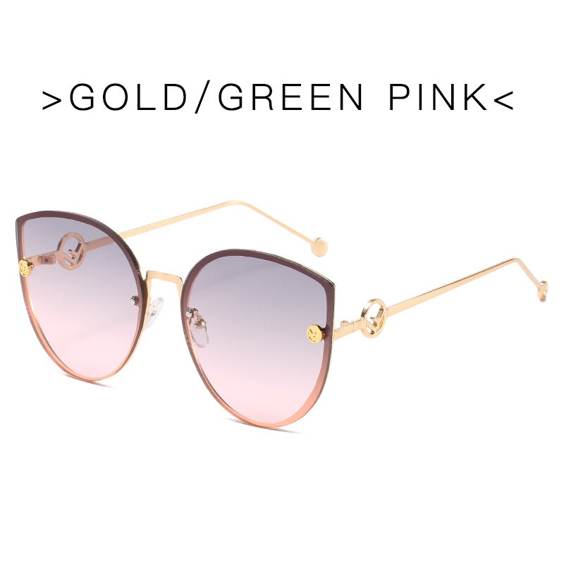 Classic Cat Eye Sunglasses New Fashion Shades Sun Glasses For Women Retro Metal Feminine Glasses