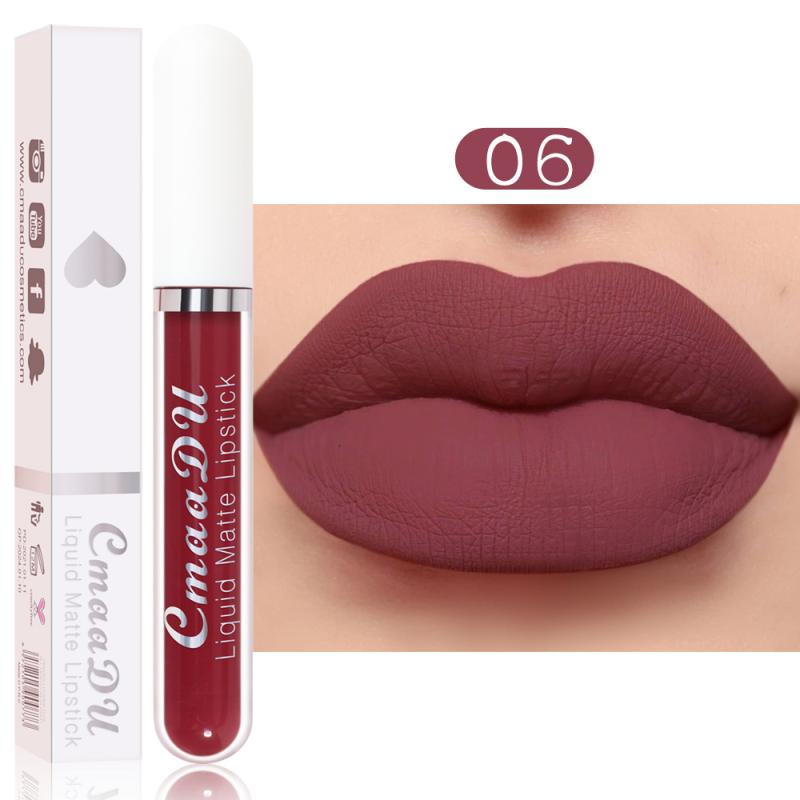 CmaaDu 18 Colors Long Lasting Lip Gloss Matte Velvet Liquid Lipstick Waterproof Moisturizing Lip Makeup Cosmetic