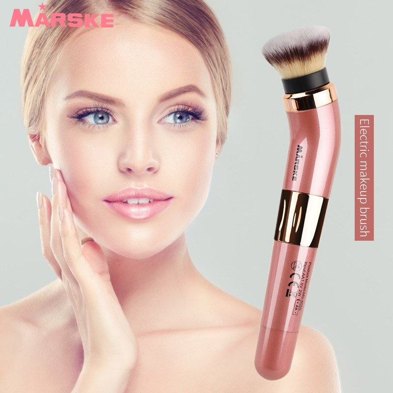 MARSKE Electric Makeup Brush Loose Powder Beauty Tool 360 Degree Rotation Non-toxic Makeup Brush