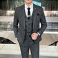 new men's plaid suit business casual banquet dress suit three-piece suit