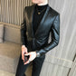 Slim Trend Fashion Brand Simple Leather Jacket Jacket Men